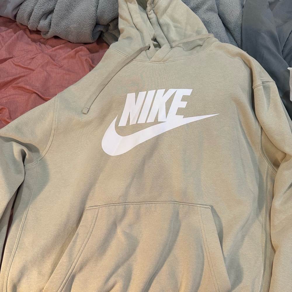 Nike Men's Cream Hoodie